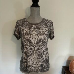 Women's Gray Patterned Top
